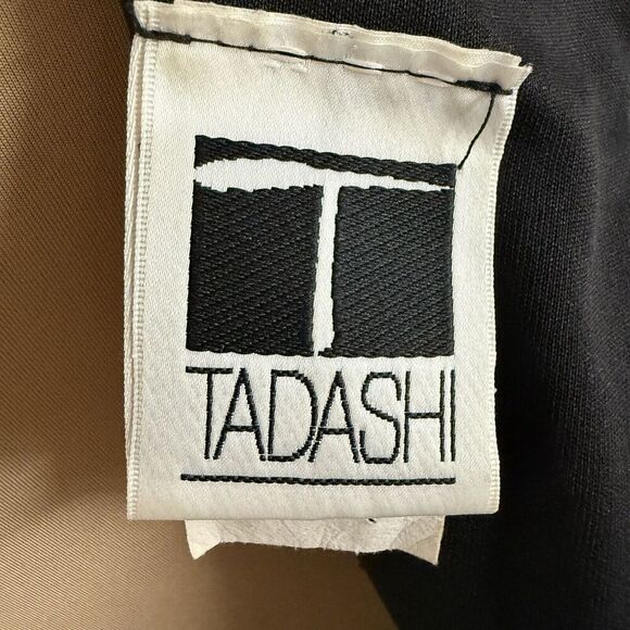 Vtg Tadashi Shoji SZ 8 Front Knot Snakeskin Dress Gown Party Evening Ethereal - Picture 8 of 10